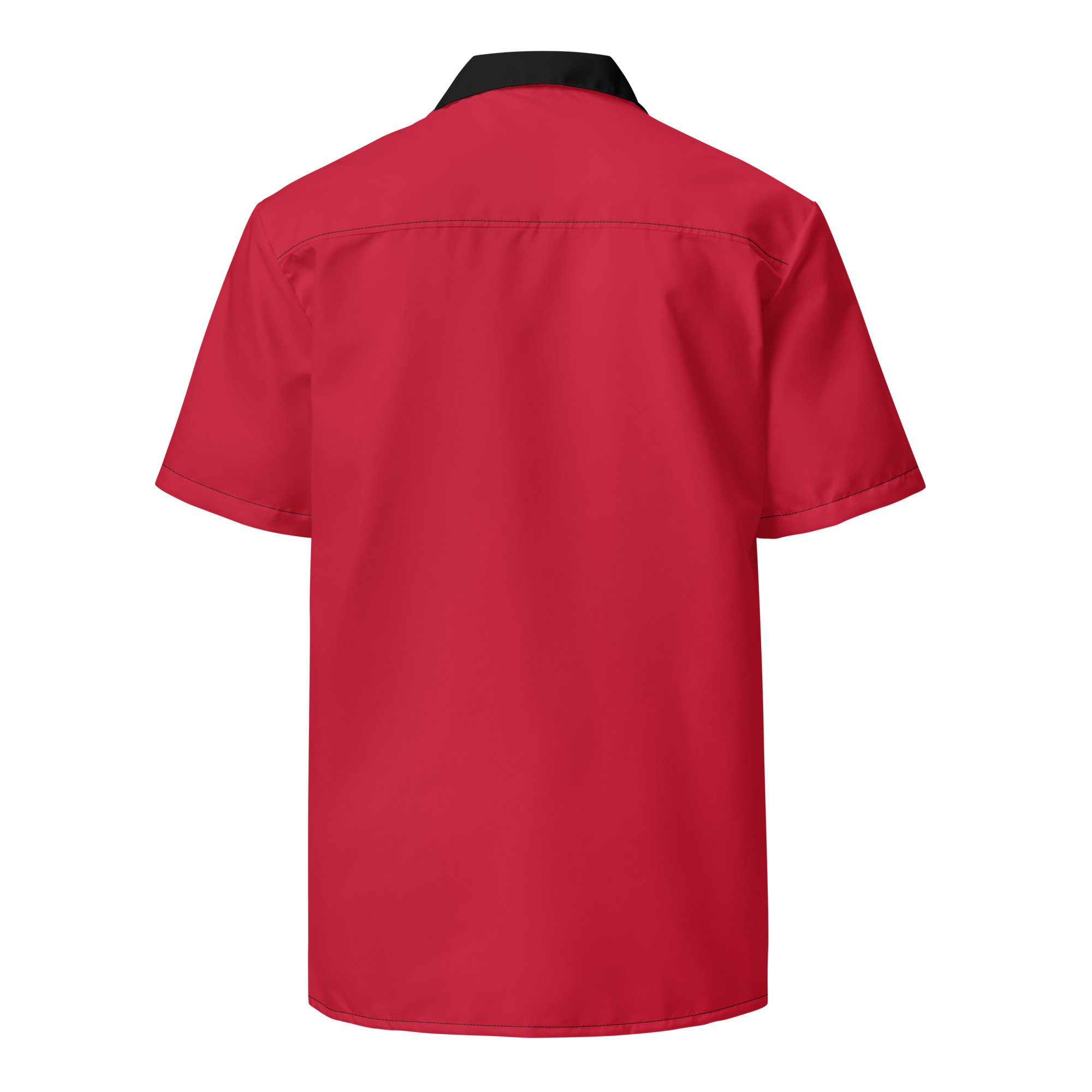 Baphomet Button Shirt in HellFire Red