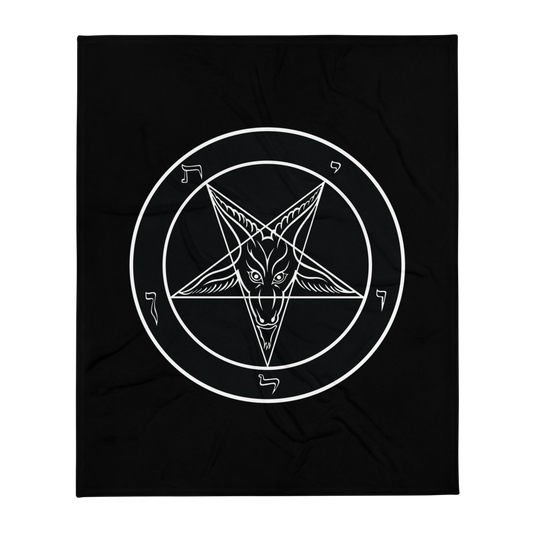 Ungodly Classic Baphomet Throw Blanket